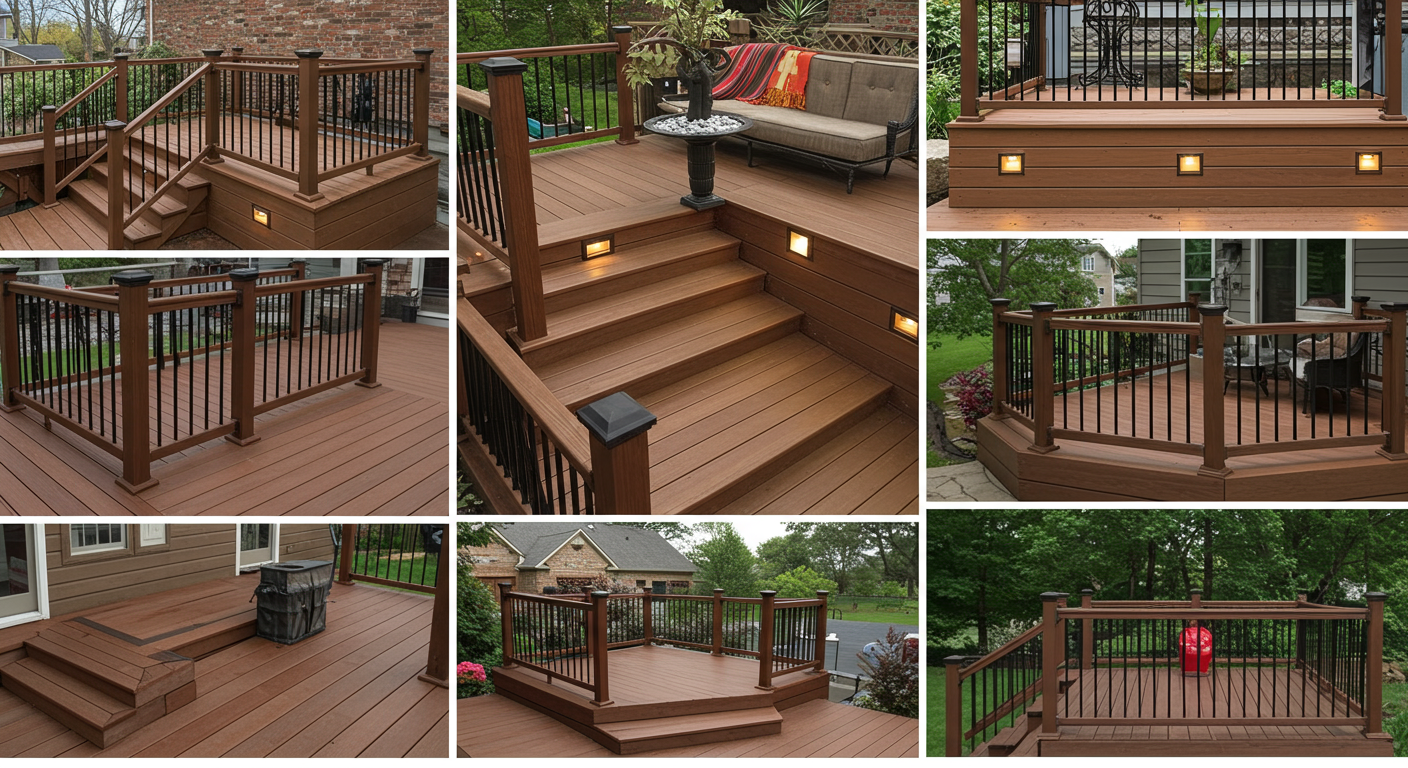 Modern Backyard Deck with Outdoor Living Features