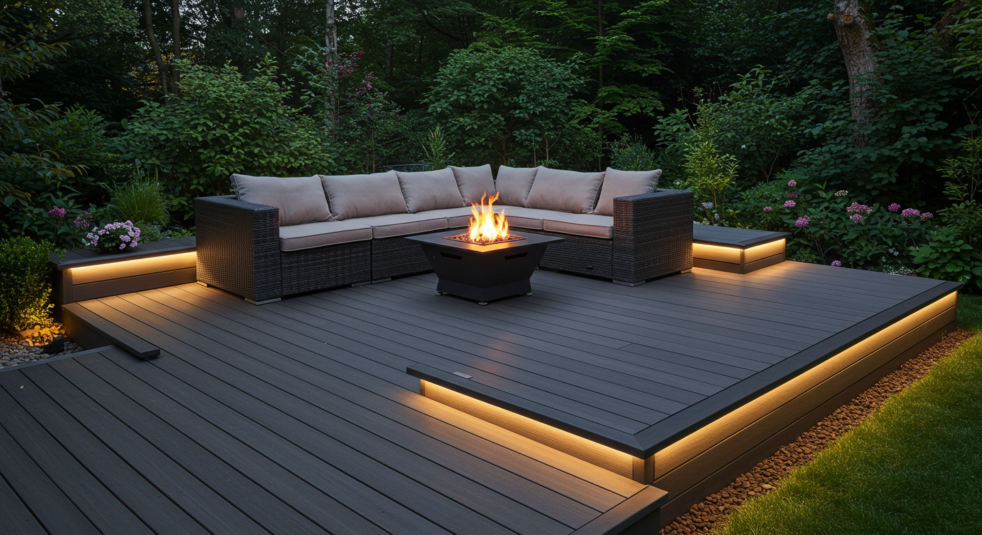 Luxury Outdoor Living Space with a Custom Deck