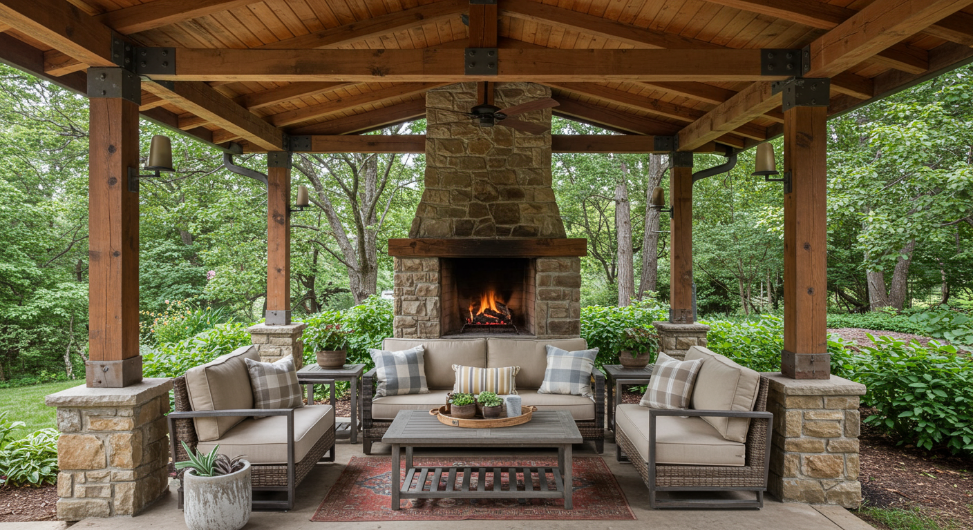 Rustic Covered Patio
