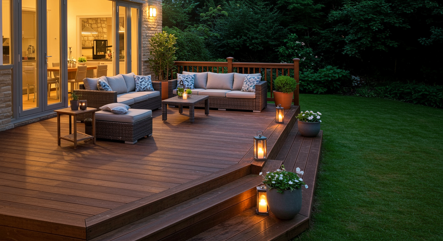Family Enjoying a Custom Outdoor Deck