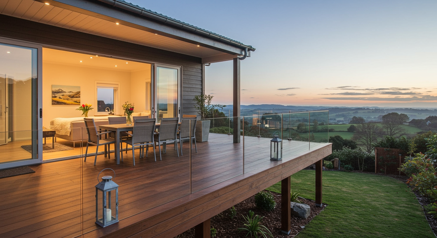 Backyard Deck with Furniture