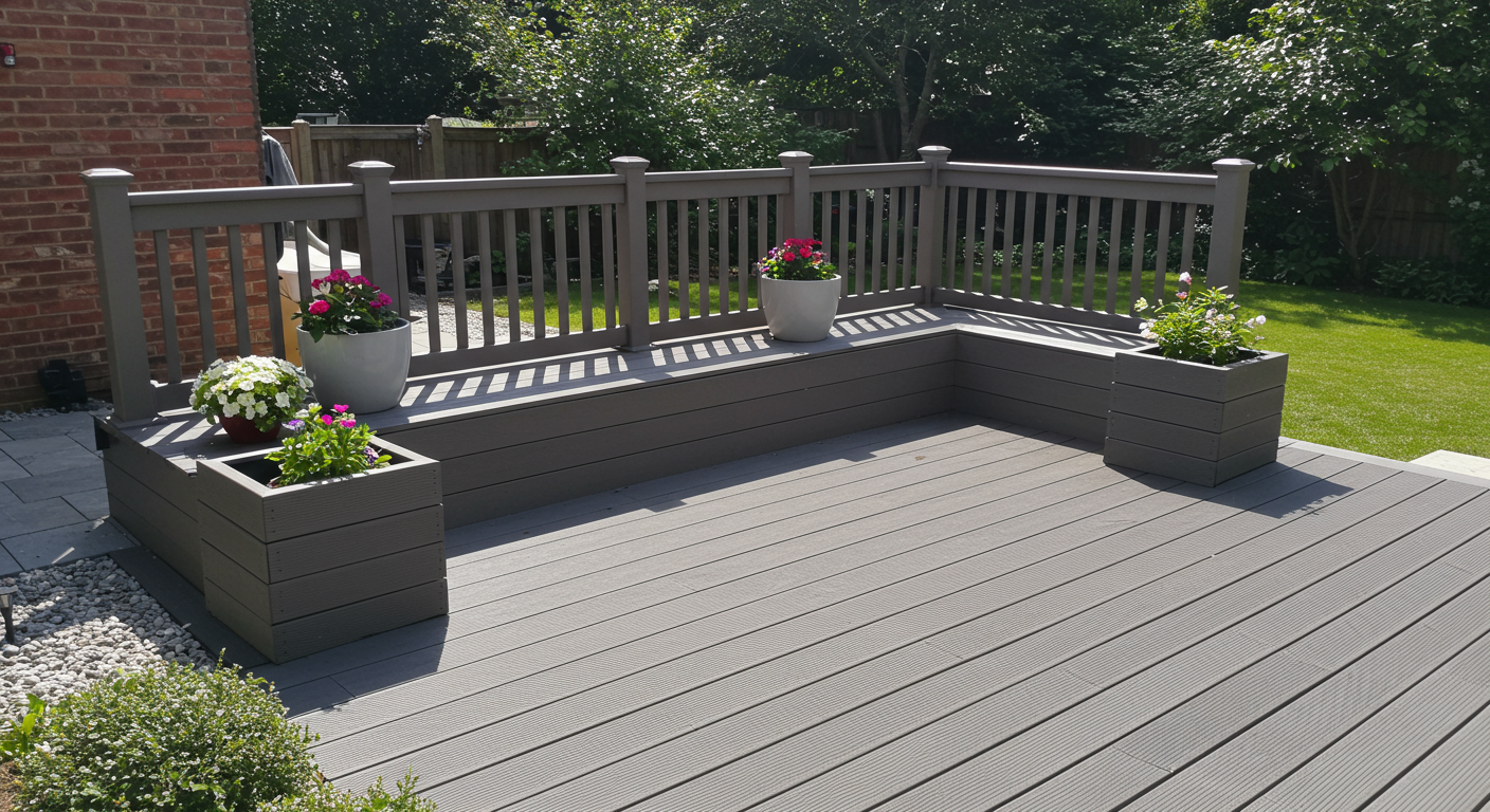 Modern Composite Deck with Outdoor Furniture
