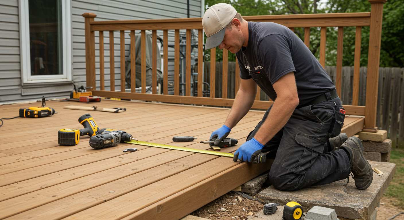 Happy Customers Enjoying Their New Deck