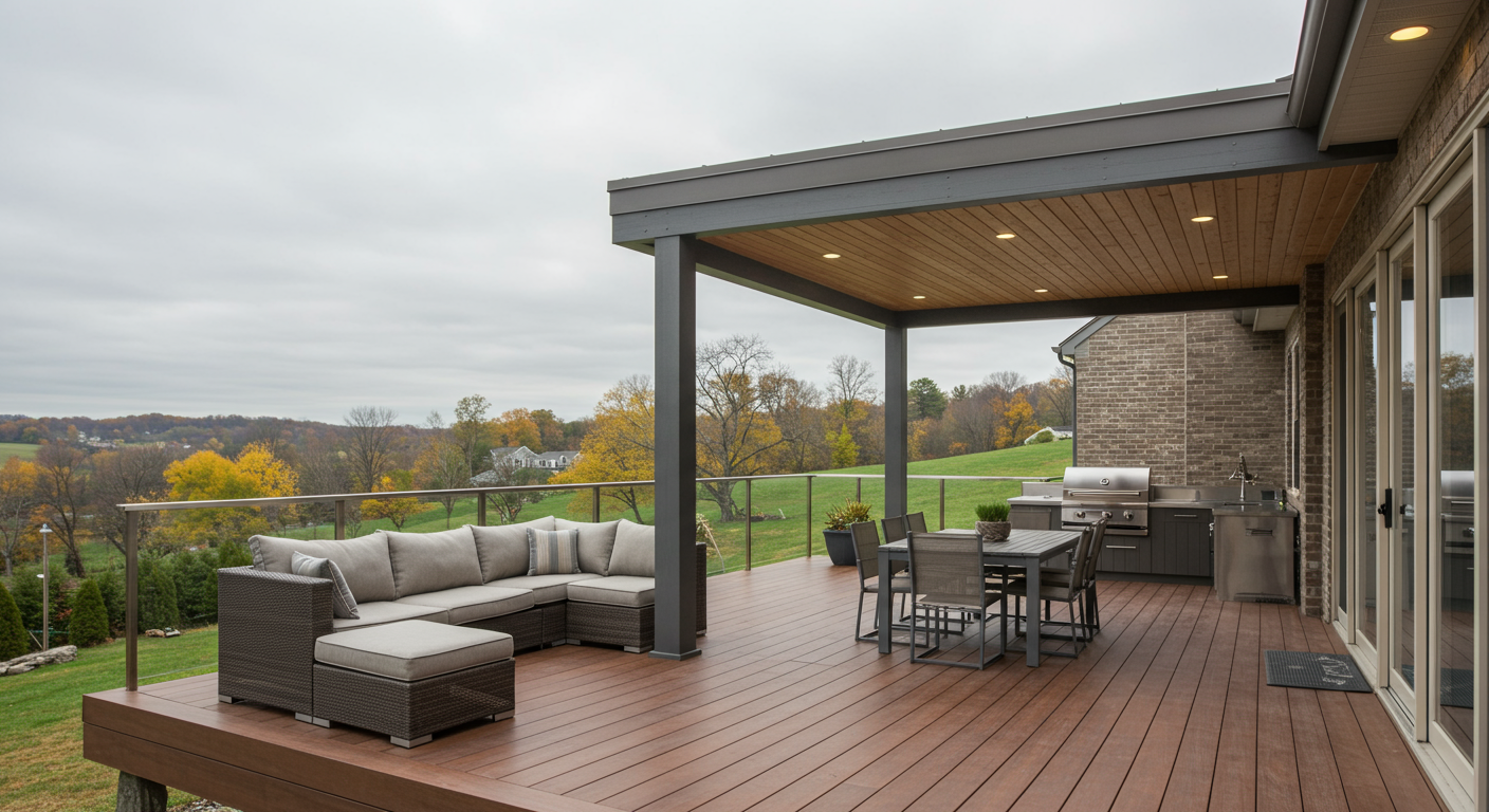 Contemporary Covered Deck