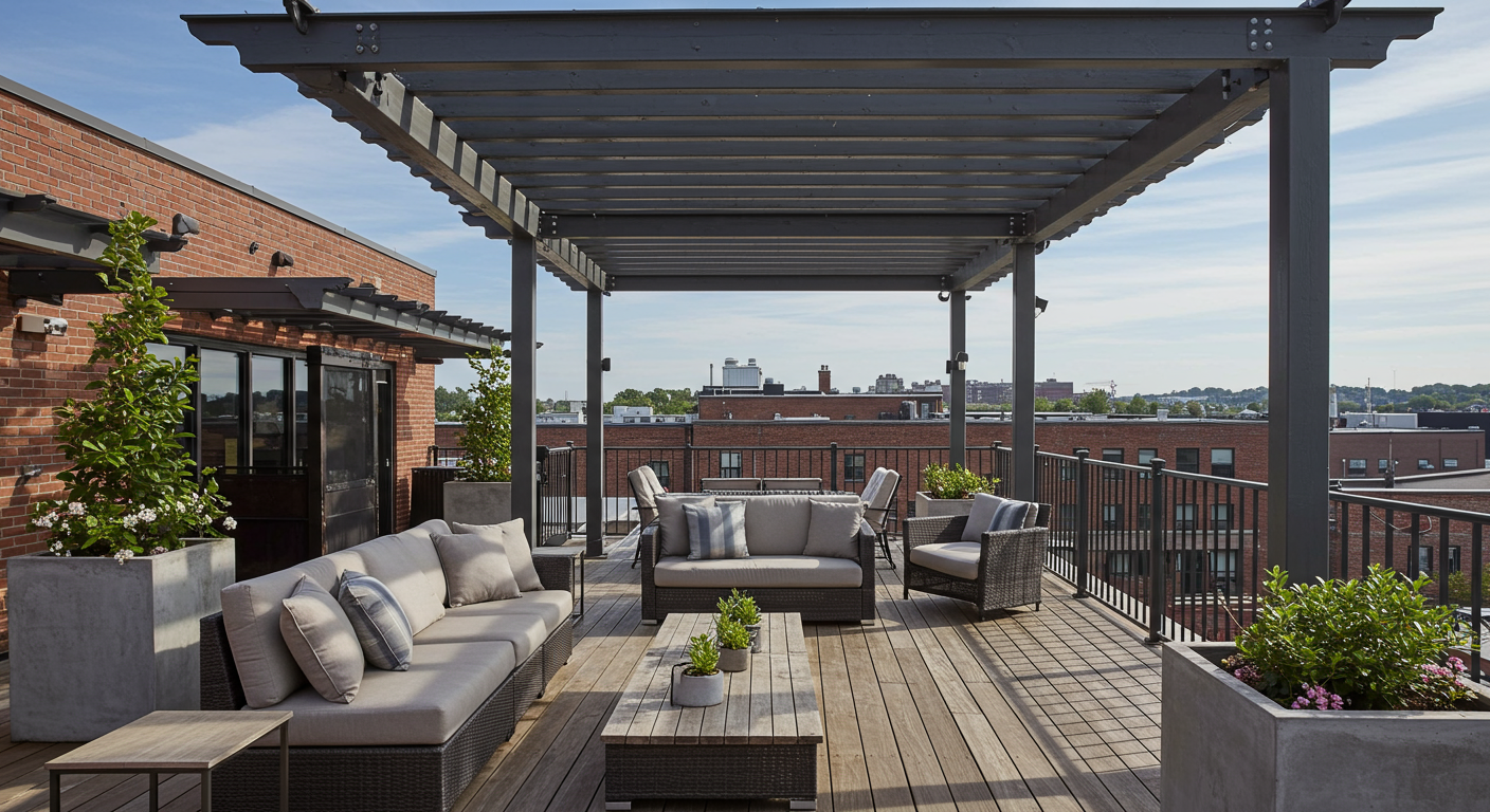 Elegant Rooftop Deck